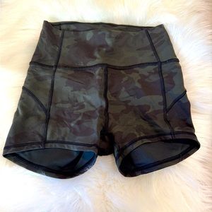Brand new, never been worn lululemon camo shorts still with tag.